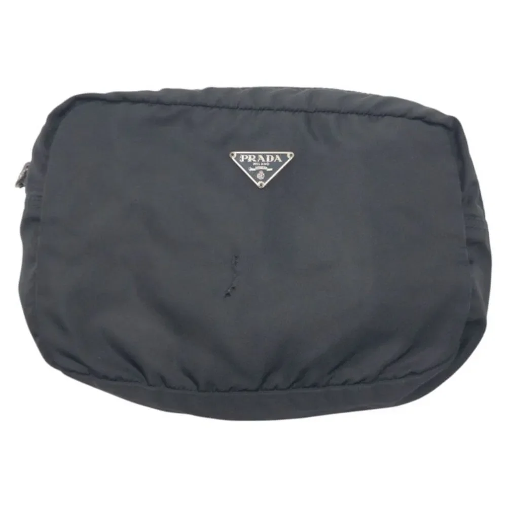 Prada Tessuto Triangle Logo Pouch